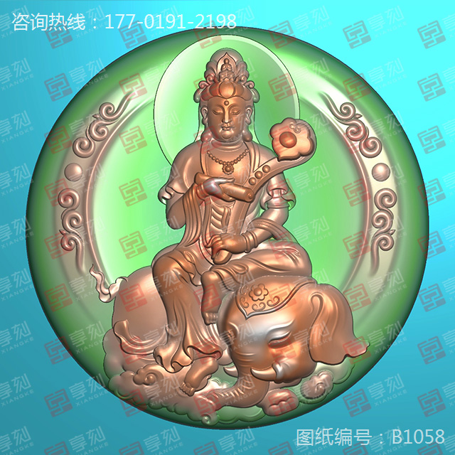 普賢菩薩玉石圖案圖紙_玉石雕刻工具廠家