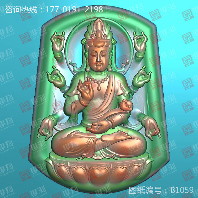 千手觀音玉雕圖案圖紙_玉石雕刻工具廠家