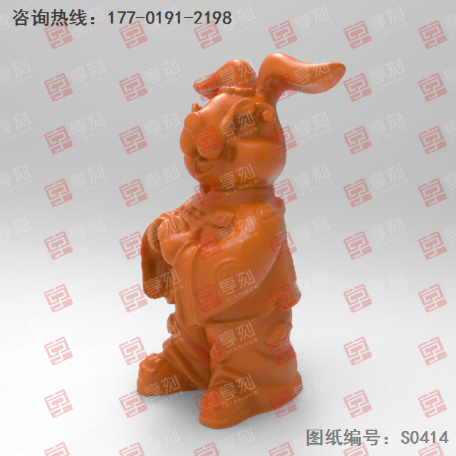 十二生肖兔立體玉石雕刻圖_玉石雕刻工具廠家