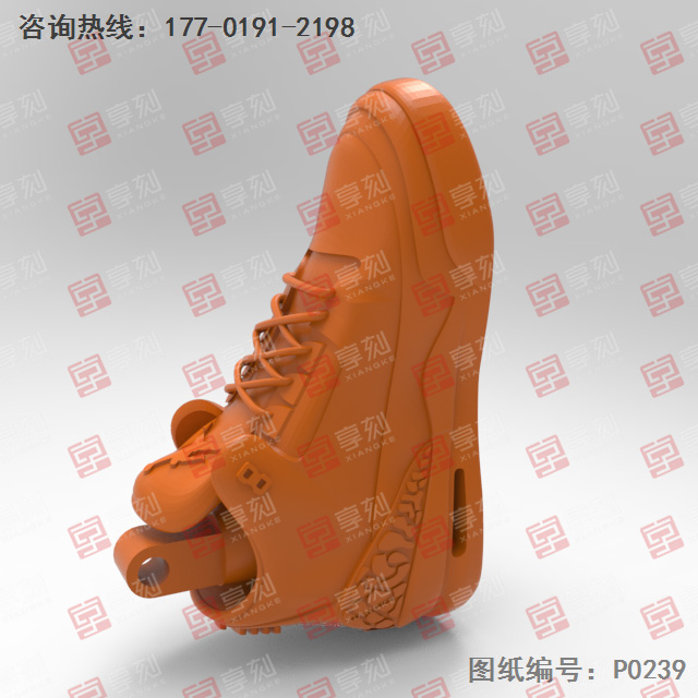 AJ鞋子模型電腦精雕圖紙_玉石雕刻工具廠家