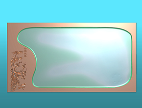 硯臺竹梅報(bào)喜電腦精雕圖紙_玉石雕刻工具廠家