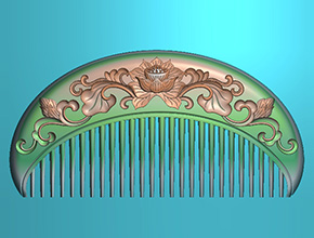 蓮花梳子玉石電腦精雕圖紙_玉石雕刻工具廠家