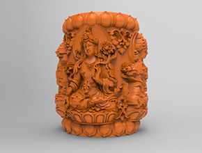 度母勒子工藝品佛像雕刻模型圖紙_玉石雕刻工具