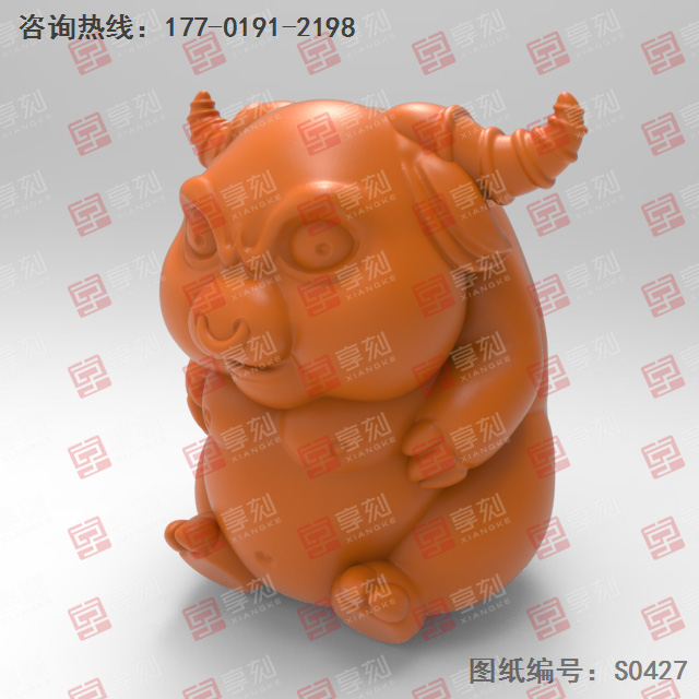 牛魔王茶寵模型雕刻圖紙_玉石雕刻工具廠家