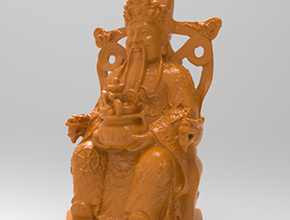 木雕財神寶座擺件電腦雕刻圖紙_玉石雕刻工具廠