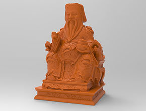 土地公立體擺件木雕玉雕精雕圖_工藝品雕刻工具