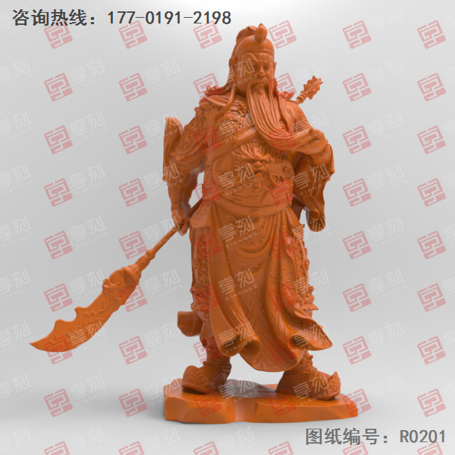 關(guān)羽擺件玉石工藝品電腦精雕圖紙_玉石雕刻機(jī)廠家