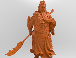 關(guān)羽擺件玉石工藝品電腦精雕圖紙_玉石雕刻機(jī)廠