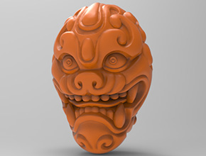 獸頭珠子玉石珠子電腦精雕圖_玉石雕刻機廠家