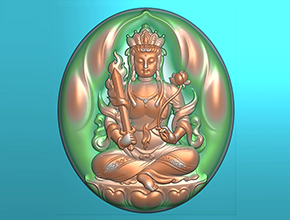 大勢至菩薩玉雕電腦精雕圖紙_玉石雕刻機廠家