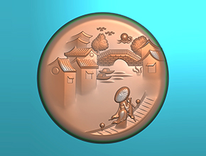 山水玉雕電腦精雕圖紙_玉石雕刻機廠家