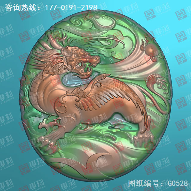 麒麟玉雕電腦雕刻精雕圖紙_玉石雕刻機廠家