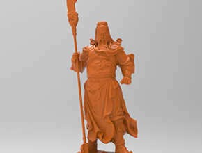 關公立體擺件3d模型電腦雕刻圖_玉石雕刻機廠家