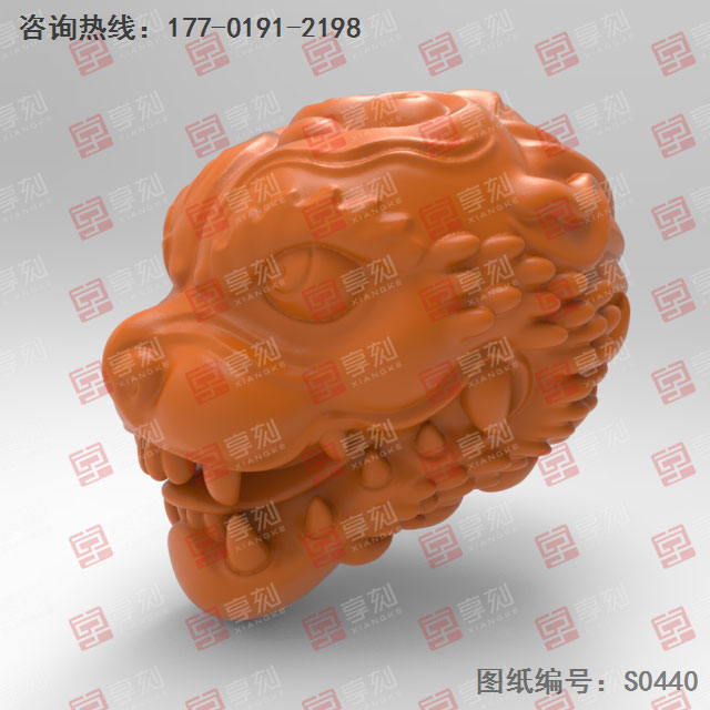 獸頭吊墜電腦精雕圖紙_五軸玉石雕刻機(jī)廠家