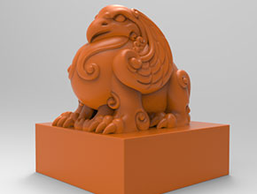 元傳國璽電腦模型精雕玉雕圖紙_五軸雕刻機廠家