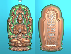 千手觀音翡翠電腦雕刻精雕圖紙_五軸雕刻機(jī)廠家