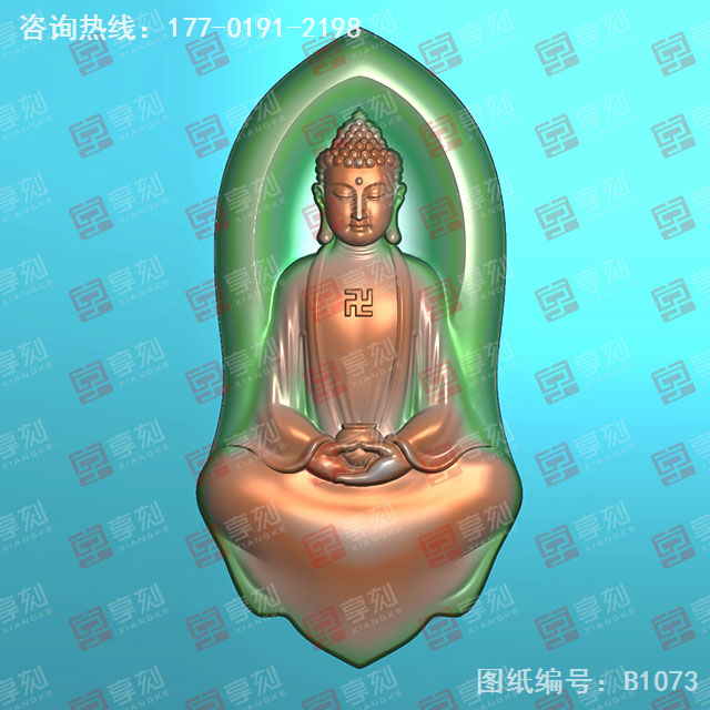 佛祖吊墜玉石精雕圖紙_五軸雕刻機(jī)廠家