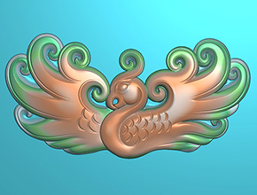 鳳凰吊墜首飾吊墜電腦精雕圖紙_五軸雕刻機(jī)廠家