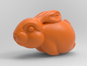 中秋玉兔吊墜立體3d模型精雕圖_五軸雕刻機(jī)廠家