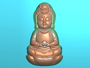 觀音寶寶佛精雕圖紙_五軸雕刻機廠家