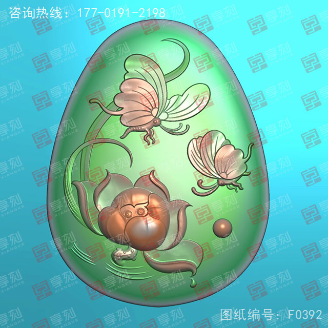 荷花吊墜玉石精雕機(jī)圖紙_五軸雕刻機(jī)廠家