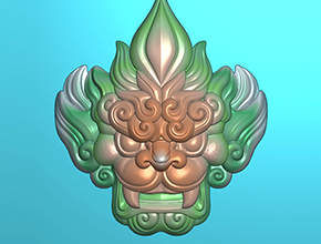 獸頭浮雕工藝品精雕機(jī)圖紙_五軸雕刻機(jī)廠家_五軸