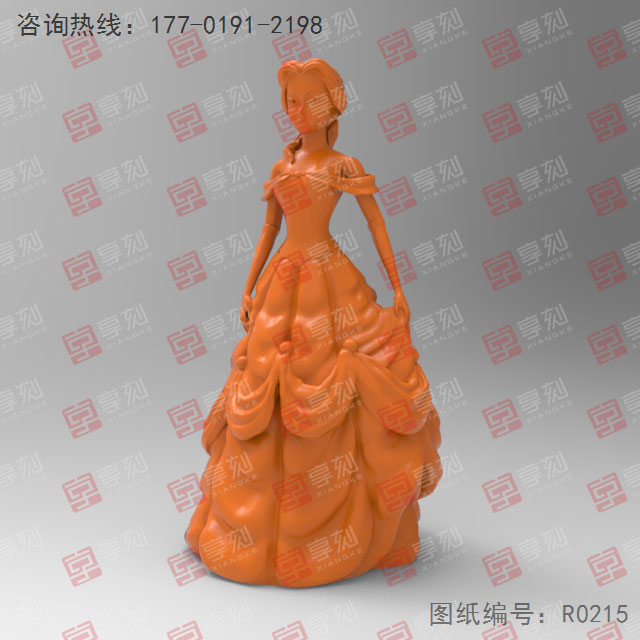 白雪公主人物3d立體模型圖紙_五軸雕刻機廠家