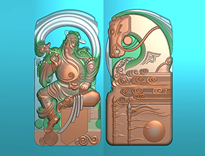 關(guān)公鏤空玉器玉雕精雕圖紙_五軸雕刻機(jī)廠家