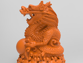 海龍玉石掛件電腦精雕圖_五軸雕刻機廠家