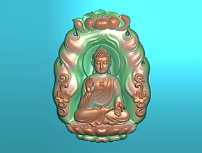 佛像吊墜玉石精雕電腦圖紙_五軸雕刻機(jī)廠家