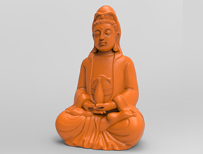 立體觀音菩薩模型精雕圖紙_五軸雕刻機(jī)廠家