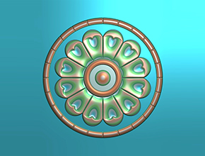 玉佩花圈電腦精雕圖紙_五軸雕刻機(jī)廠家