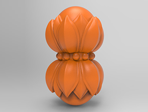 蓮花手串飾品圓雕精雕圖紙_五軸雕刻機(jī)廠家