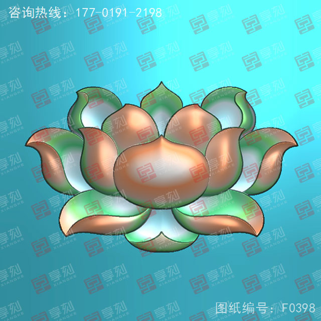 蓮花浮雕電腦精雕圖紙_五軸雕刻機(jī)廠家