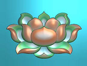 蓮花浮雕電腦精雕圖紙_五軸雕刻機廠家