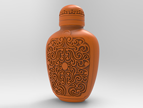 鼻煙壺玉器瑪瑙電腦精雕圖紙_五軸雕刻機(jī)廠家