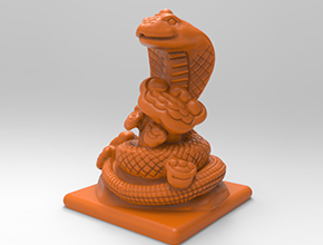 生肖蛇立體擺件玉石電腦精雕圖紙_五軸雕刻機(jī)廠