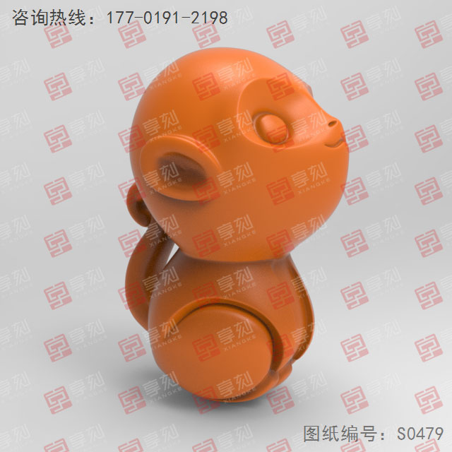 猴子立體擺件玉石電腦精雕圖_享刻五軸雕刻機(jī)