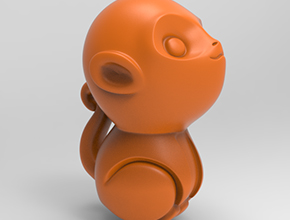 猴子立體擺件玉石電腦精雕圖_享刻五軸雕刻機(jī)