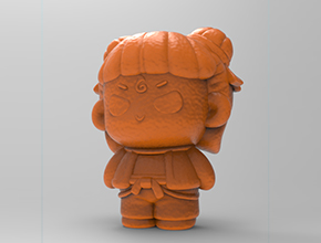 Q版矮胖哪吒電腦精雕圖_五軸玉石雕刻機(jī)