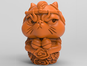 Q版哼哈二將 電腦精雕圖_五軸玉石雕刻機(jī)