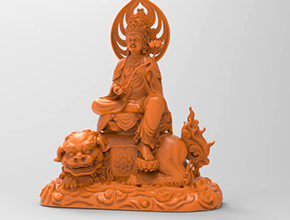 文殊菩薩3d電腦模型圖stl立體_享刻五軸雕刻機