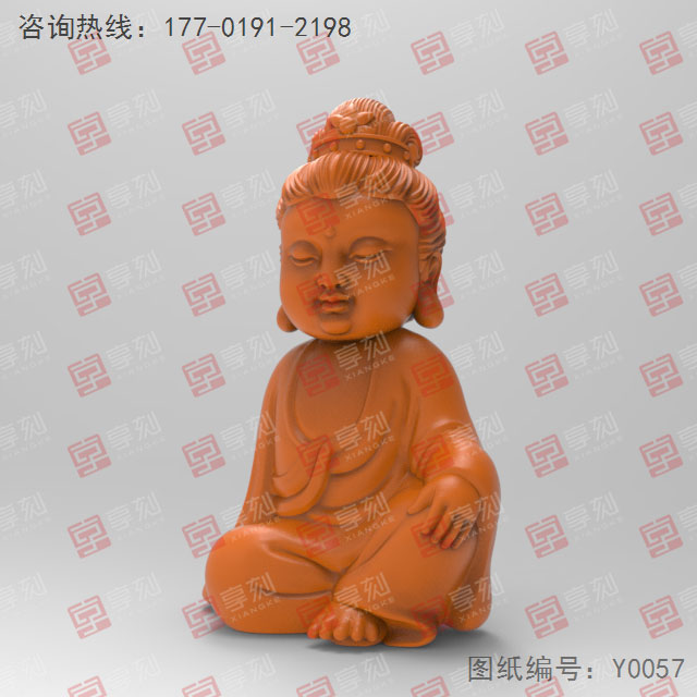 寶寶觀音3d模型STL精雕圖紙_享刻五軸雕刻機