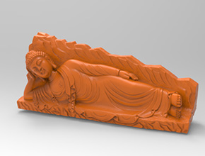 臥佛像玉石電腦3d立體模型圖紙_五軸玉石雕刻機