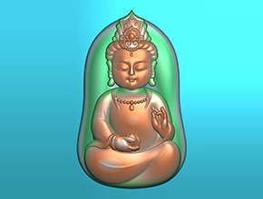 觀音寶寶吊墜玉石電腦精雕圖_翡翠雕刻機(jī)廠家