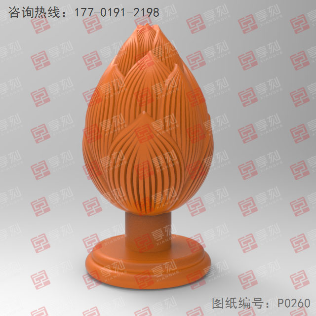 蓮花香座立體電腦模型3D圖紙STL_五軸玉石雕刻機(jī)廠家