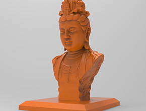 觀音菩薩像3d電腦模型圖STL_五軸玉石雕刻機(jī)