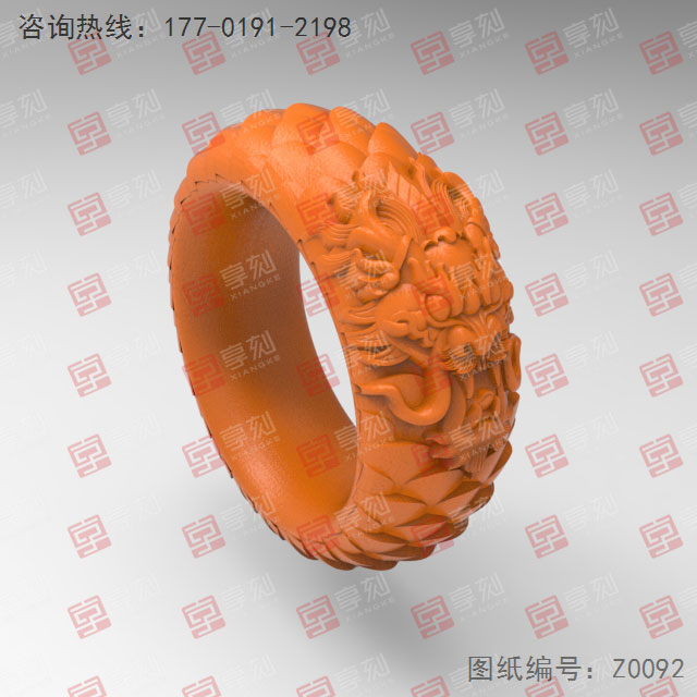 龍戒指玉石銅銀戒指雕刻模型圖_金銀首飾cnc雕刻機