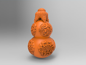 立體魔爪葫蘆3d雕刻模型圖紙_享刻五軸雕刻機(jī)廠