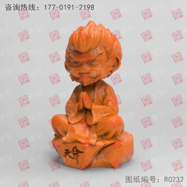 立體悟空3d雕刻模型圖紙_享刻五軸雕刻機(jī)廠家